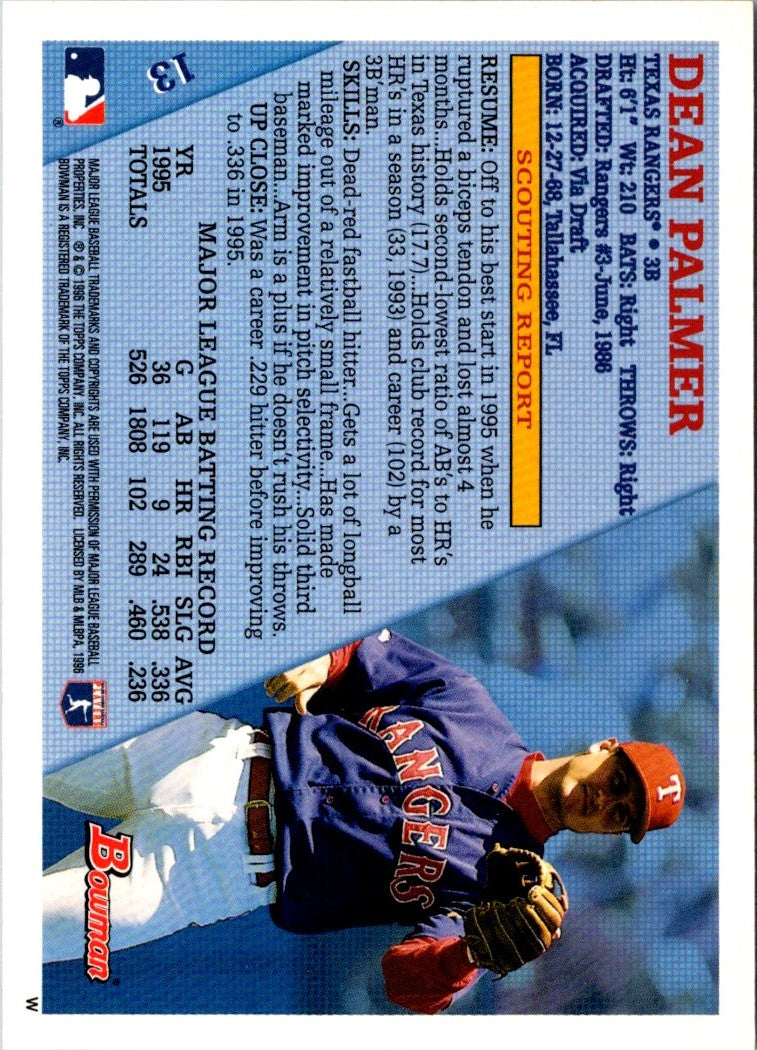 1996 Bowman Dean Palmer