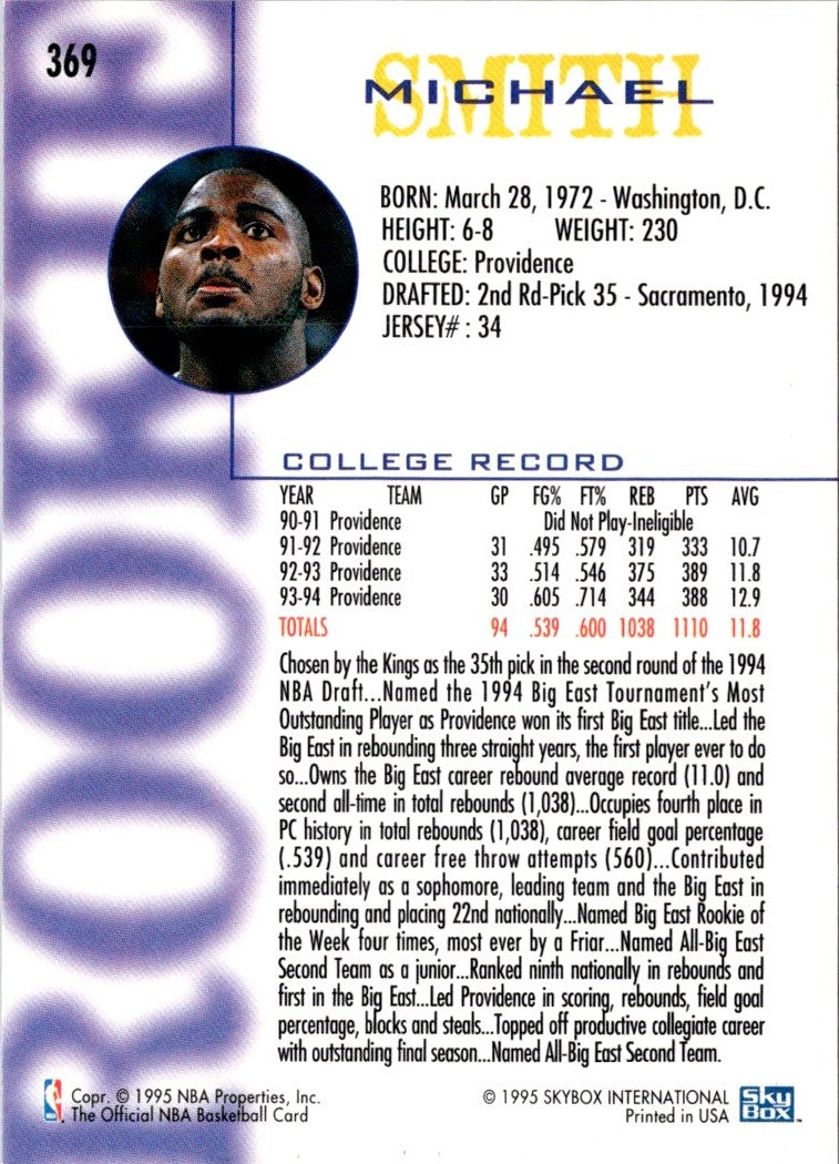 1994 Hoops Michael Smith