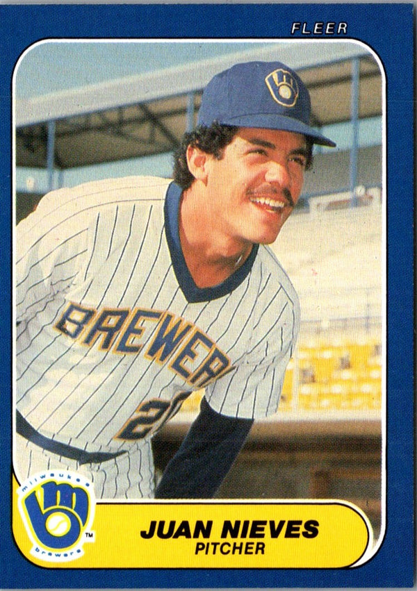 1986 Fleer Update Juan Nieves #U-83