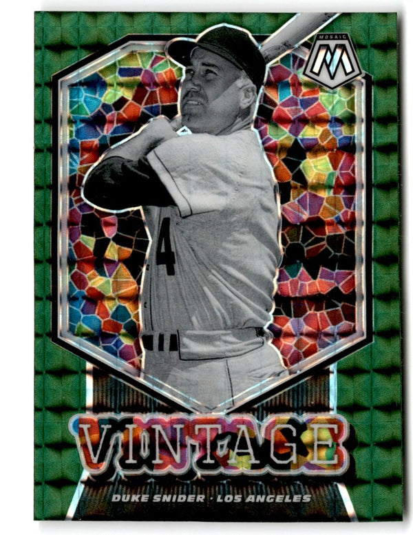 2021 Panini Mosaic Vintage Green Duke Snider #V7