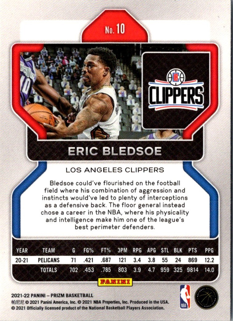 2021 Panini Prizm Hyper Red Eric Bledsoe