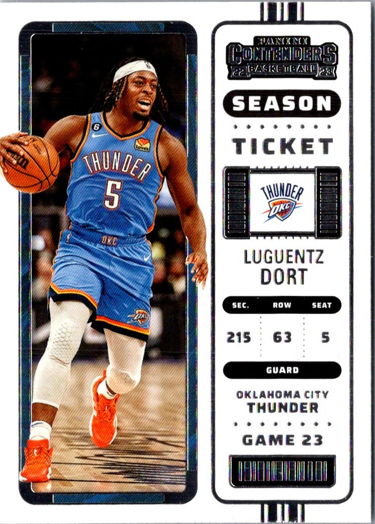 2022 Panini Contenders Season Ticket Luguentz Dort