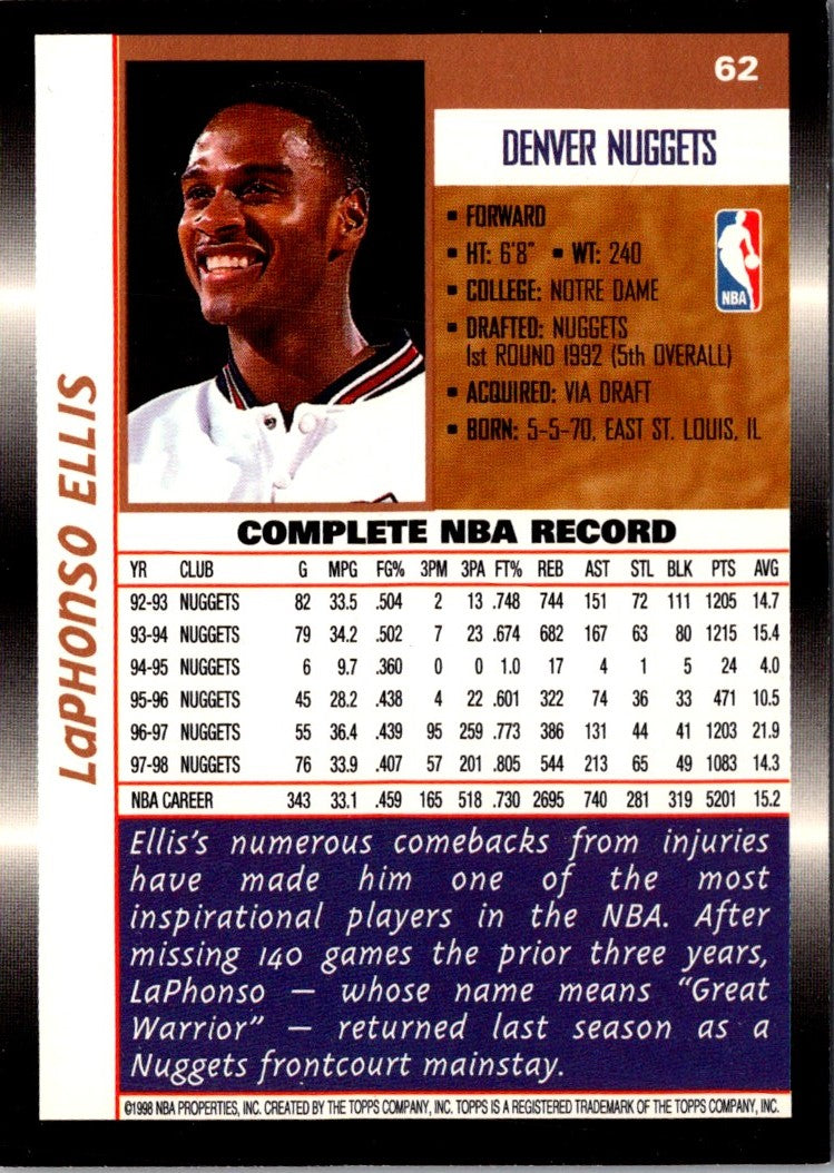 1998 Topps LaPhonso Ellis