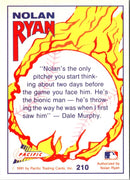 1991 Pacific Nolan Ryan Texas Express I The Fast Ball Grip