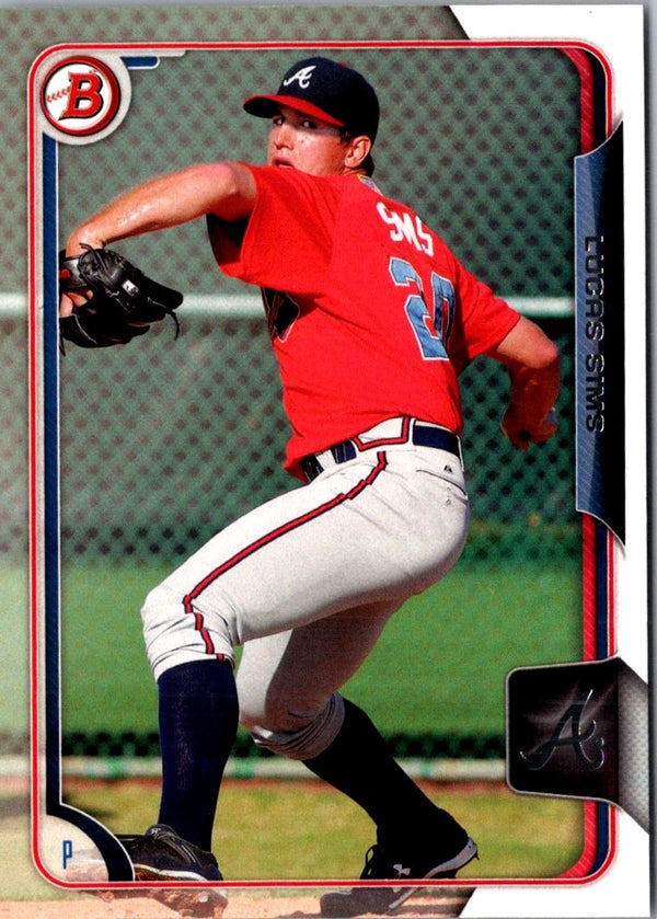 2015 Bowman Draft Picks & Prospects Red Asia Exclusive Lucas Sims #120