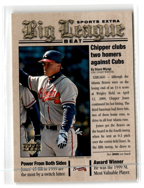 2001 Upper Deck Big League Beat Chipper Jones #BB5