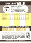 1990 Fleer Kevin Willis