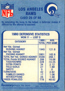 1981 Fleer Team Action Los Angeles Rams Defense