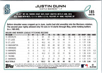 2022 Topps Justin Dunn #185