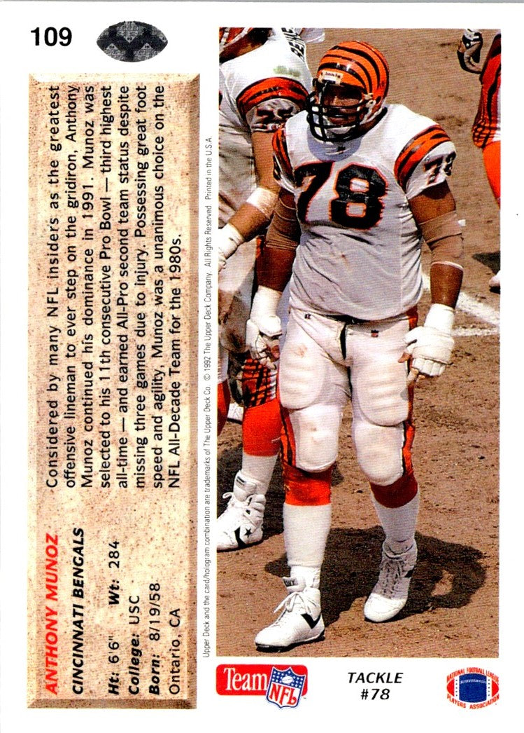 1992 Upper Deck Anthony Munoz