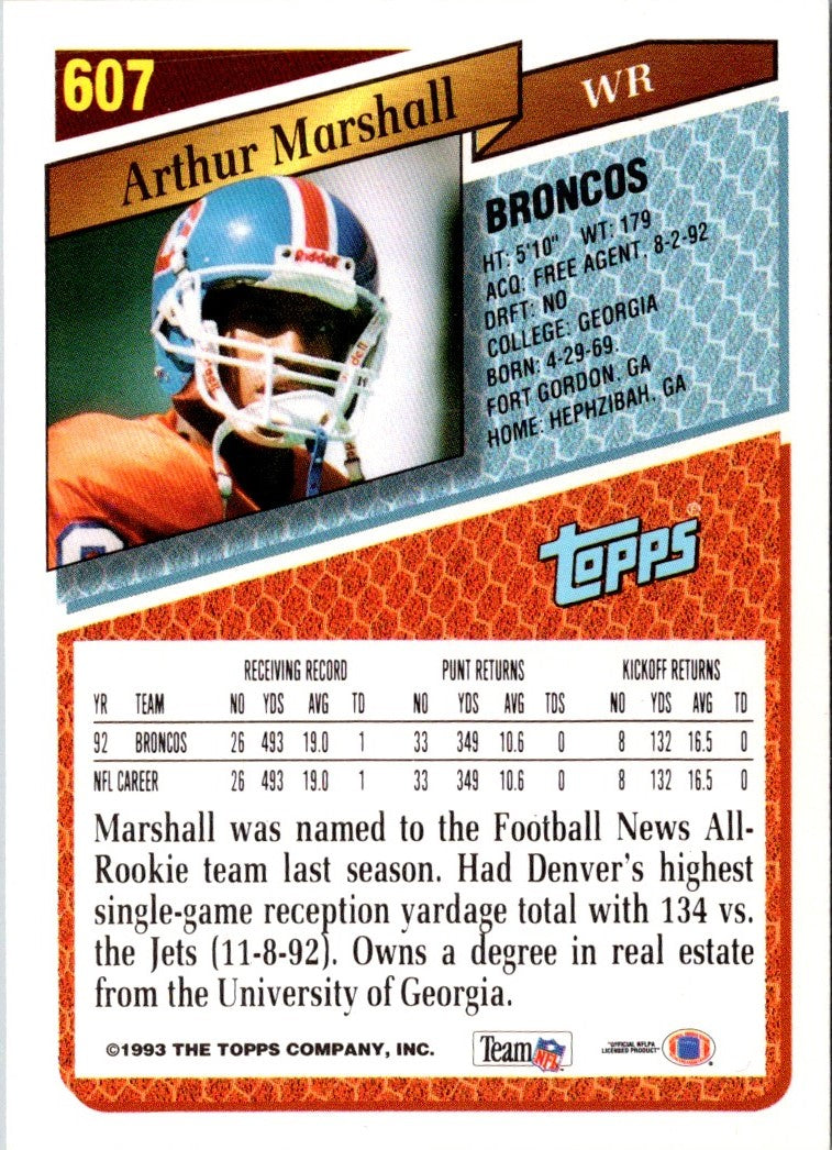 1993 Topps Arthur Marshall