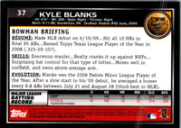 2010 Bowman Chrome Kyle Blanks #37