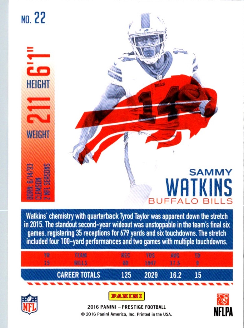 2016 Panini Prestige Sammy Watkins