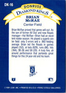 1992 Donruss Diamond Kings Brian McRae
