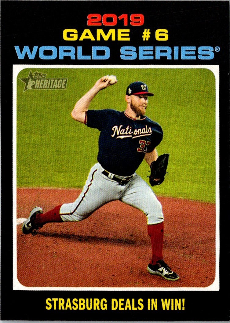 2020 Topps Heritage Strasburg Deals In Win!