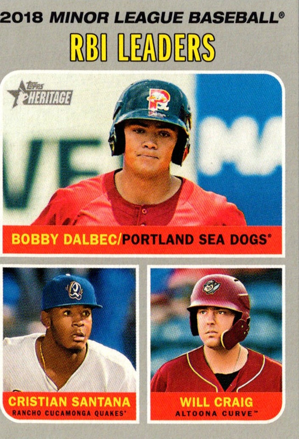 2019 Topps Heritage Minor League Will Craig/Bobby Dalbec/Cristian Santana #192