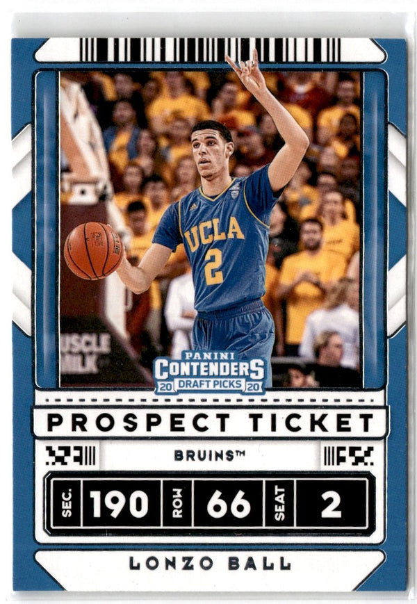 2020 Panini Contenders Draft Picks Ticket Lonzo Ball #46