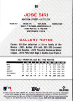 2022 Topps Gallery Jose Siri #88 Rookie
