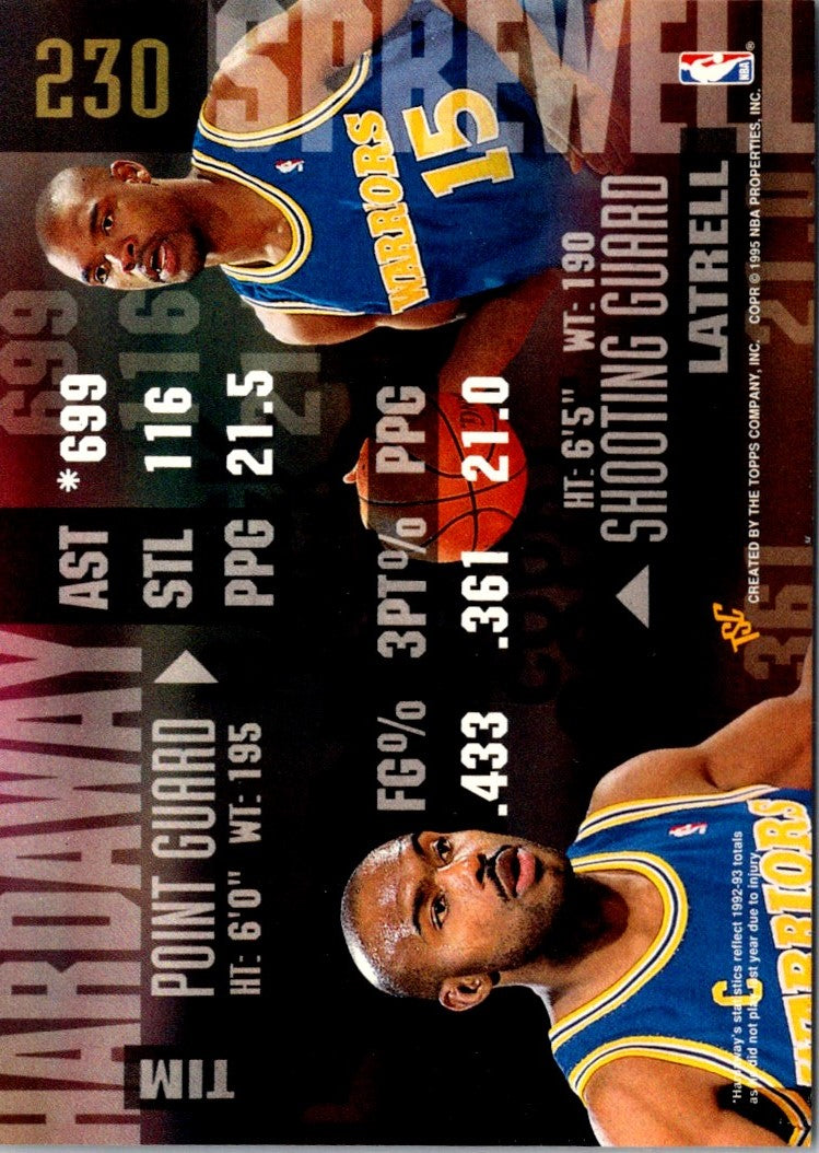 1994 Stadium Club Tim Hardaway/Latrell Sprewell