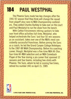 1992 Fleer Paul Westphal #184