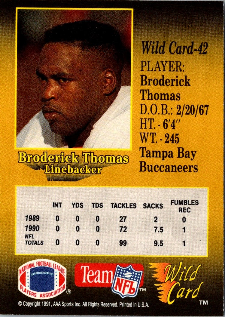 1991 Wild Card Broderick Thomas