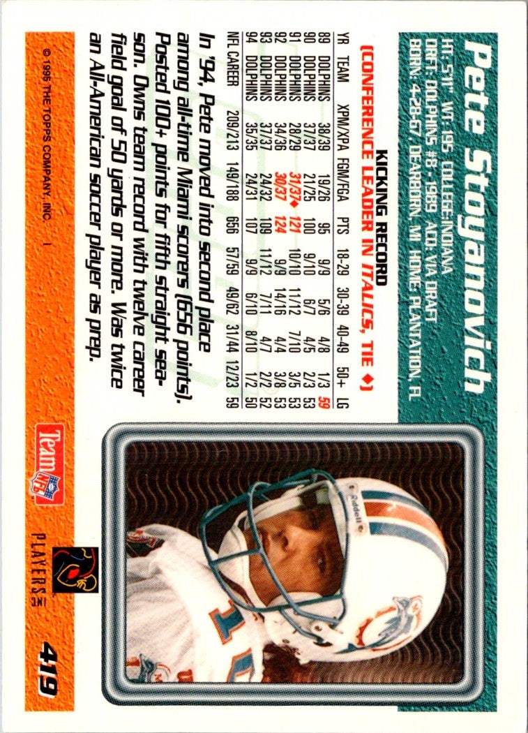 1995 Topps Pete Stoyanovich