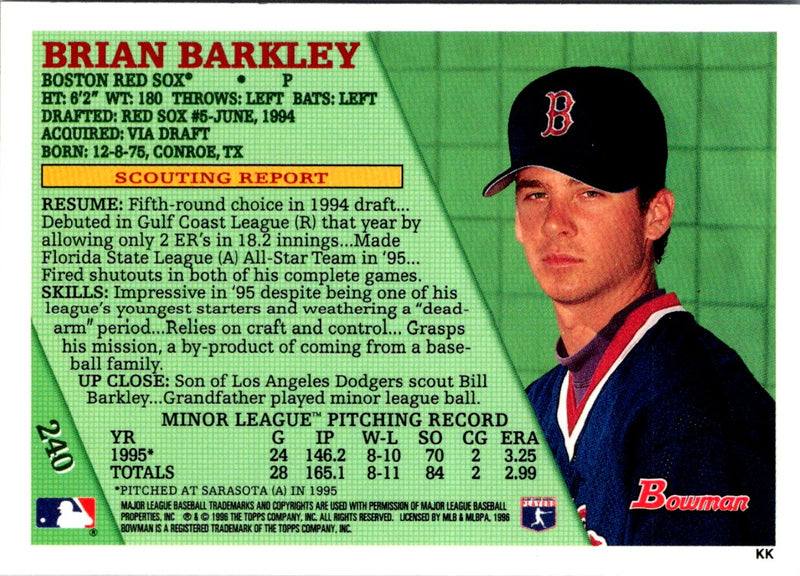 1996 Best Trenton Thunder Brian Barkley