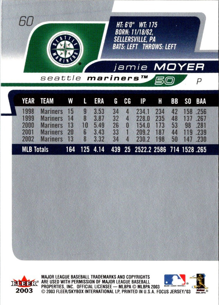 2003 Fleer Focus Jersey Edition Jamie Moyer