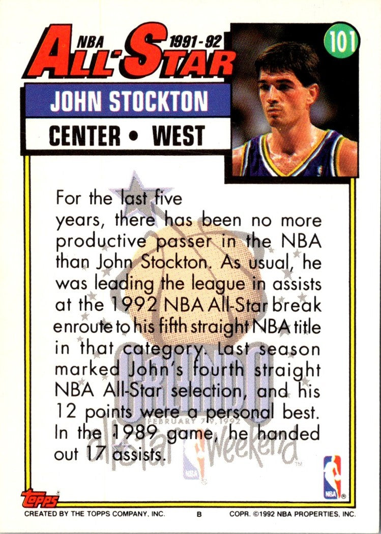 1992 Topps John Stockton