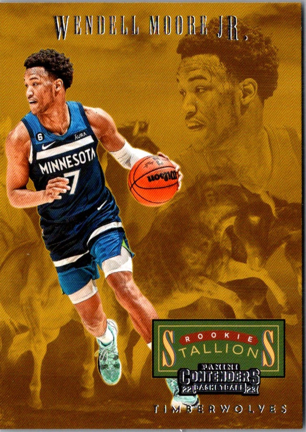 2022 Panini Contenders Rookie Stallions Wendell Moore Jr. #7