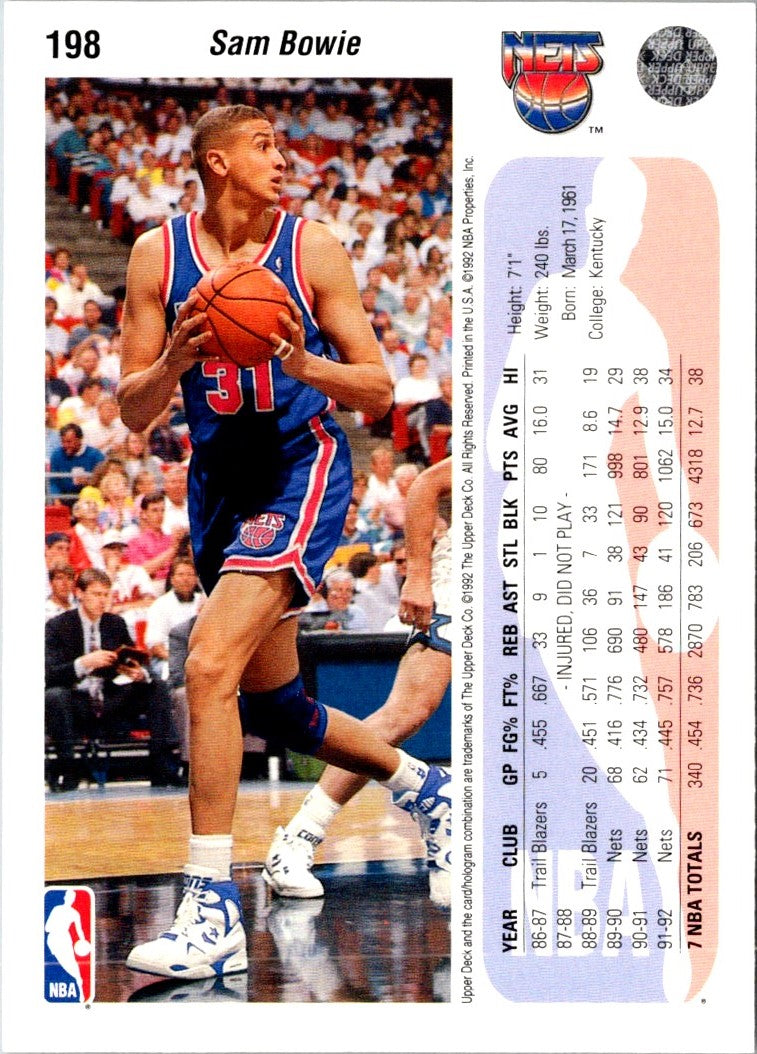 1992 Upper Deck Sam Bowie