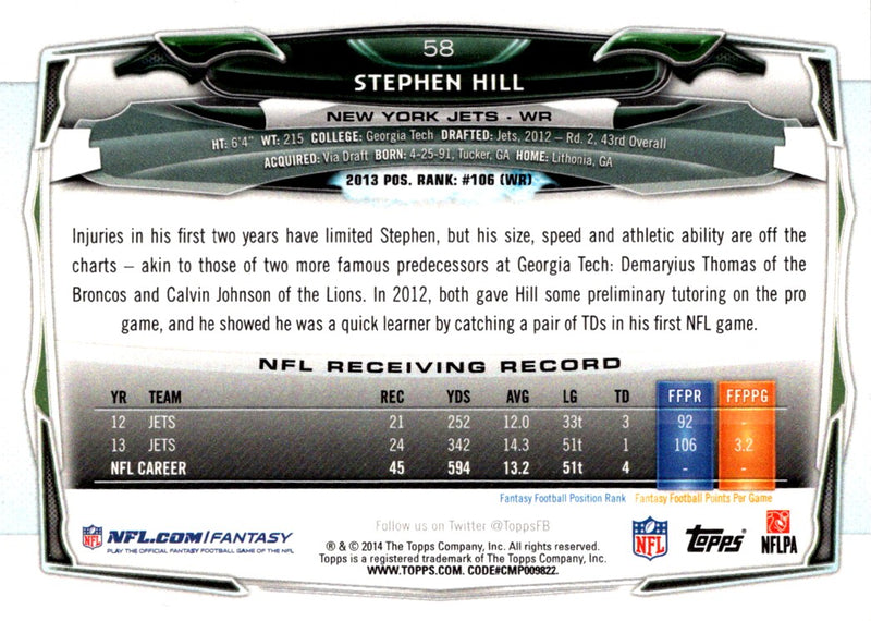 2014 Topps Stephen Hill