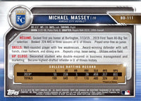 2019 Bowman Draft Michael Massey #BD-111