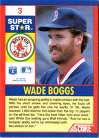 1991 Score 100 Superstars Wade Boggs #3