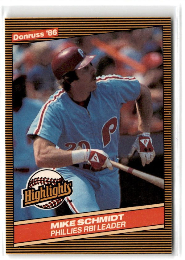 1986 Donruss Highlights Mike Schmidt #4