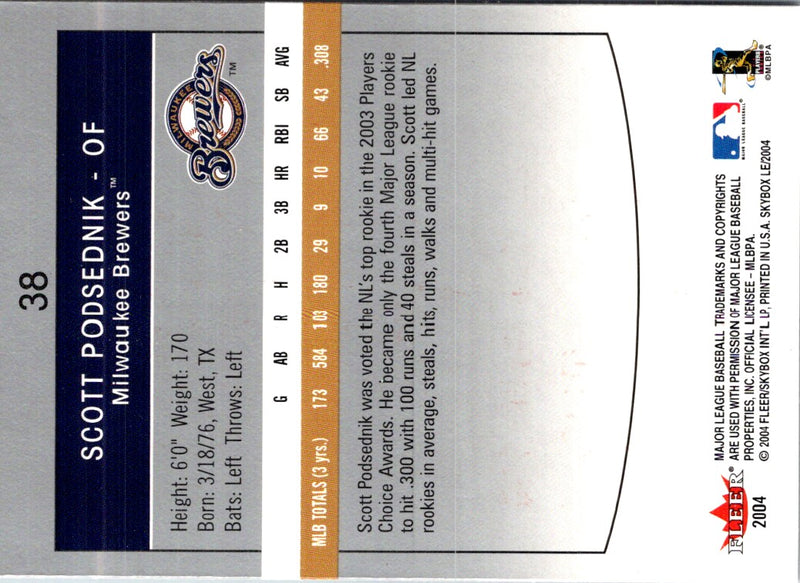 2004 SkyBox LE Scott Podsednik