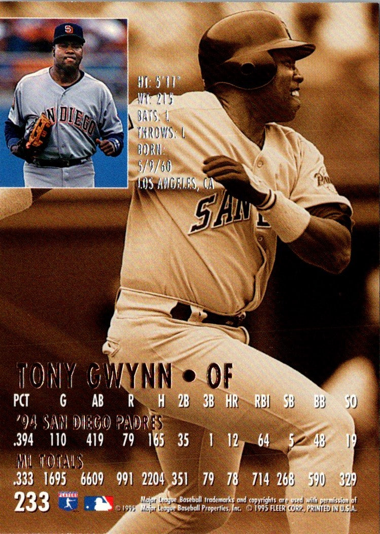 1995 San Diego Padres Police Tony Gwynn