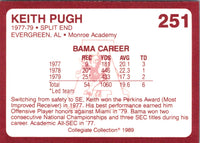 1989 Collegiate Collection Alabama Coke 580 Keith Pugh #251
