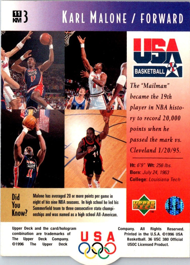 1996 Upper Deck USA Karl Malone