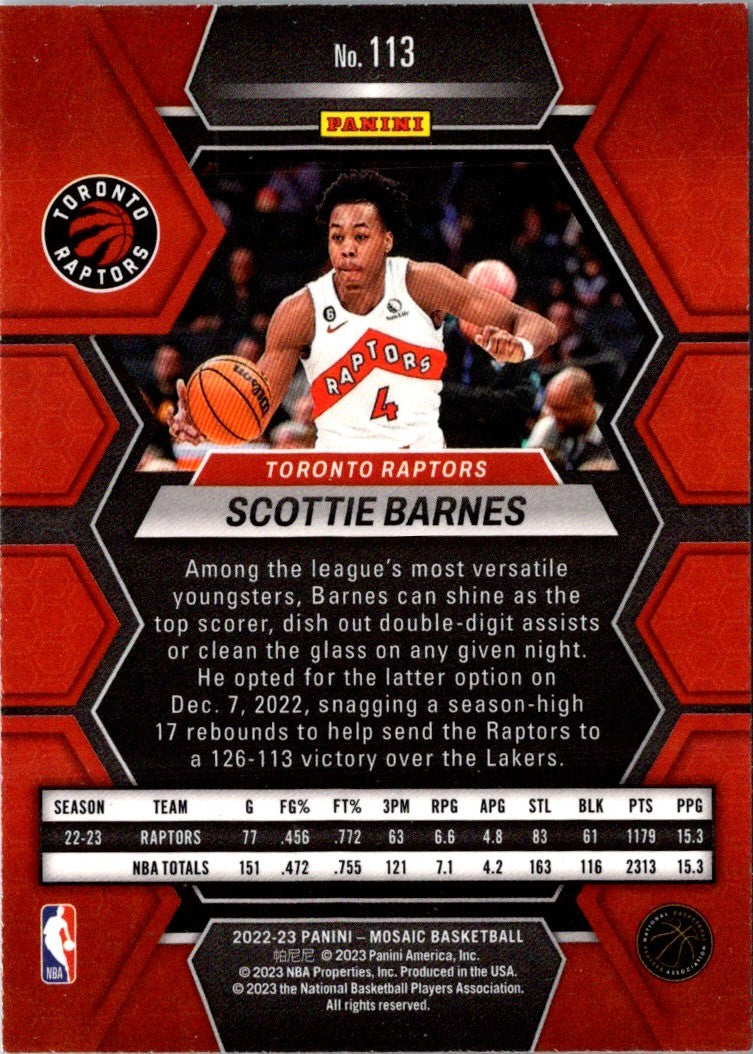 2022 Panini Mosaic Scottie Barnes