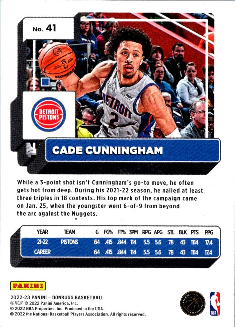 2022 Donruss Cade Cunningham