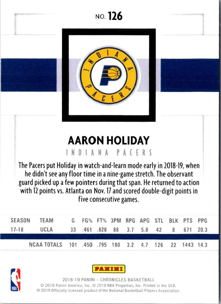 2018 Panini Aaron Holiday