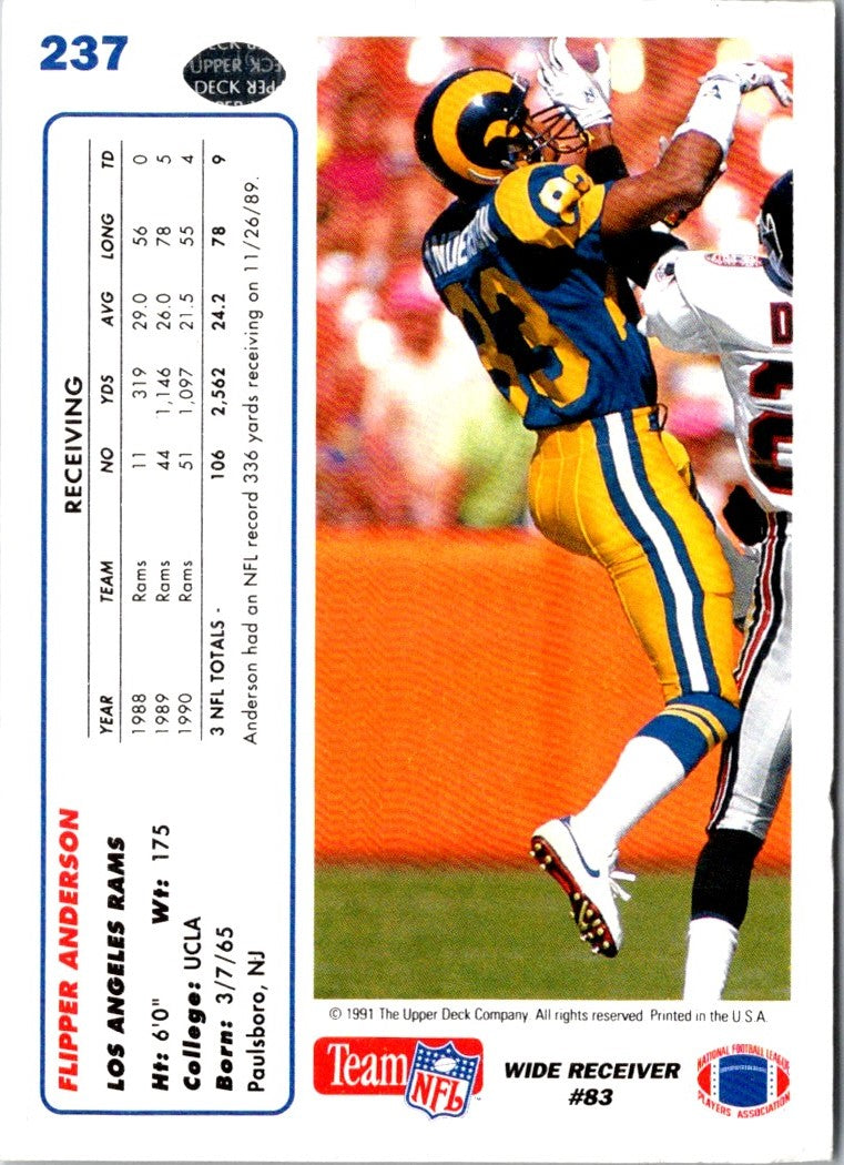 1991 Upper Deck Flipper Anderson