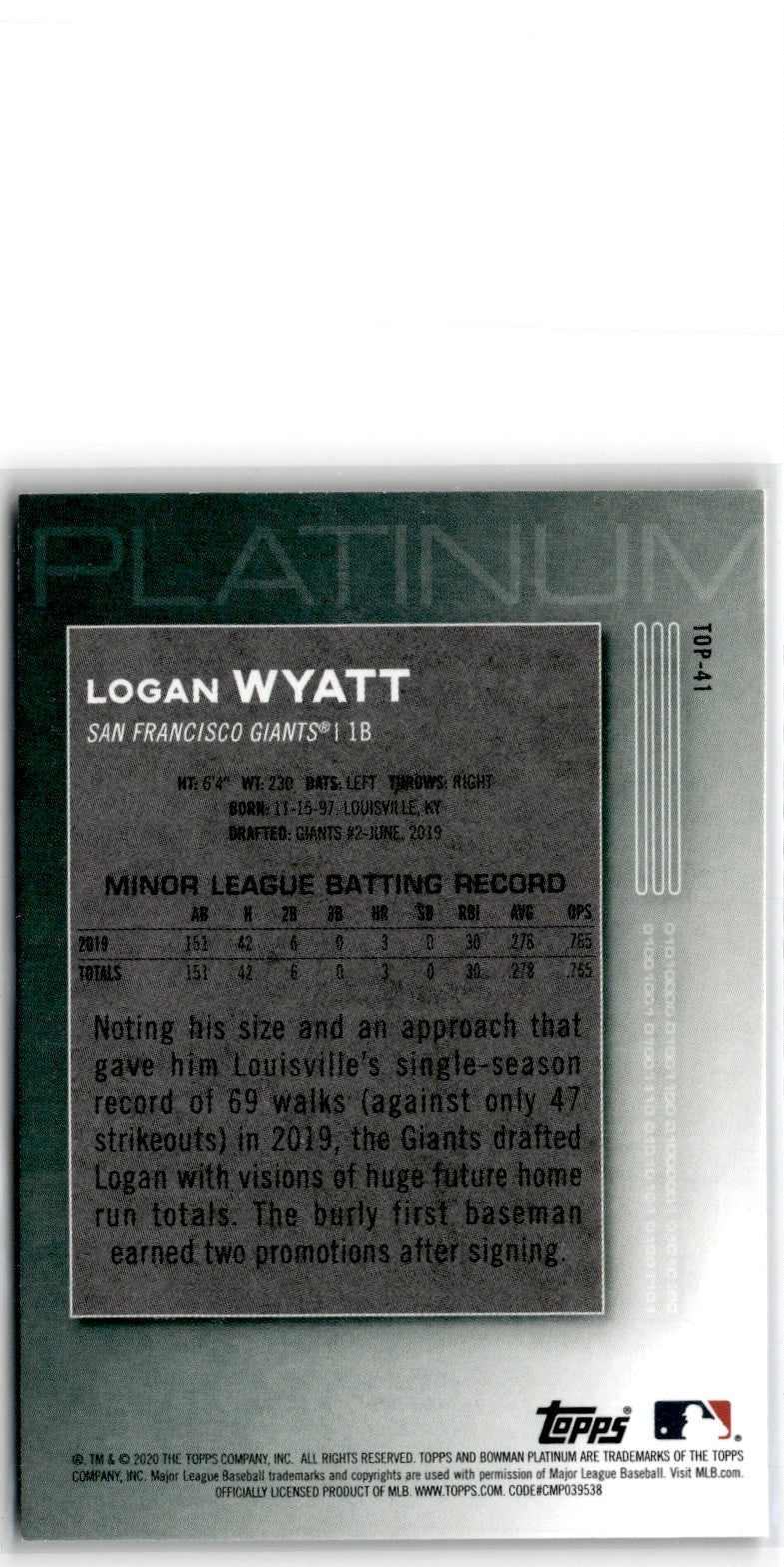 2020 Bowman Platinum Top Logan Wyatt