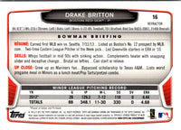 2013 Bowman Draft Picks & Prospects Chrome Drake Britton #16 Rookie