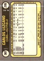 1981 Fleer Carlos Lezcano #307 Rookie