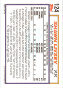 1992 Topps Shawn Livsey