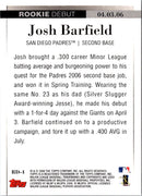 2006 Topps Updates & Highlights Rookie Debut Josh Barfield