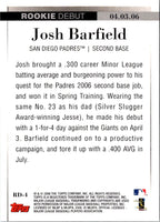 2006 Topps Updates & Highlights Rookie Debut Josh Barfield #RD-4