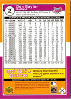 2001 Upper Deck Decade 1970's Don Baylor #2